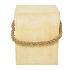 Promo 😉 Yellow Contemporary Outdoor Accent Table, 15" x 15" x 18" by Ivory and Iris 🎁 -Cheap Ivory and Iris Store D618661S 4