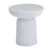 Buy ✨ White Contemporary Garden Stool, 17" x 17" x 18" by Ivory and Iris 👍