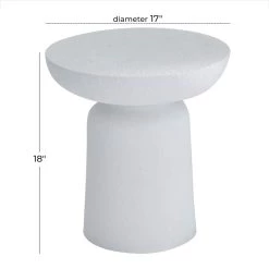 Buy ✨ White Contemporary Garden Stool, 17" x 17" x 18" by Ivory and Iris 👍 -Cheap Ivory and Iris Store D618665S 6