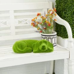 Brand new 💯 Green Country cottage 🐕 Dog Garden Sculpture, 16" x 11" x 5" by Ivory and Iris ✔️ -Cheap Ivory and Iris Store D619244S 6