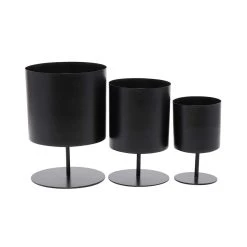 Brand new π Black Modern Planter, Set of 3" 14", 12", 10" by Ivory and Iris π