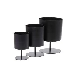 Brand new 👏 Black Modern Planter, Set of 3" 14", 12", 10" by Ivory and Iris 🎉 -Cheap Ivory and Iris Store D619715S 4
