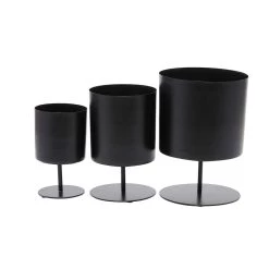 Brand new 👏 Black Modern Planter, Set of 3" 14", 12", 10" by Ivory and Iris 🎉 -Cheap Ivory and Iris Store D619715S 7