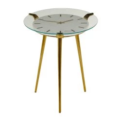 Coupon ⭐ White Aluminum Glam Accent Table, 19" x 20" x 23" by Ivory and Iris 💯