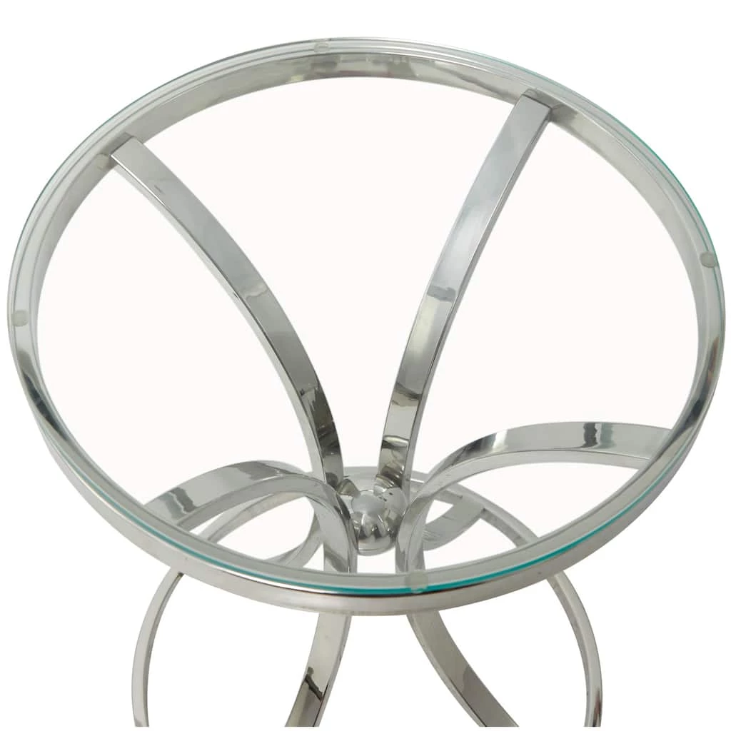 Best Sale β¨ Silver Stainless Steel Contemporary Accent Table, 18" x 18" x 25" by Ivory and Iris π 4 Best Sale β¨ Silver Stainless Steel Contemporary Accent Table, 18" x 18" x 25" by Ivory and Iris π - Image 4