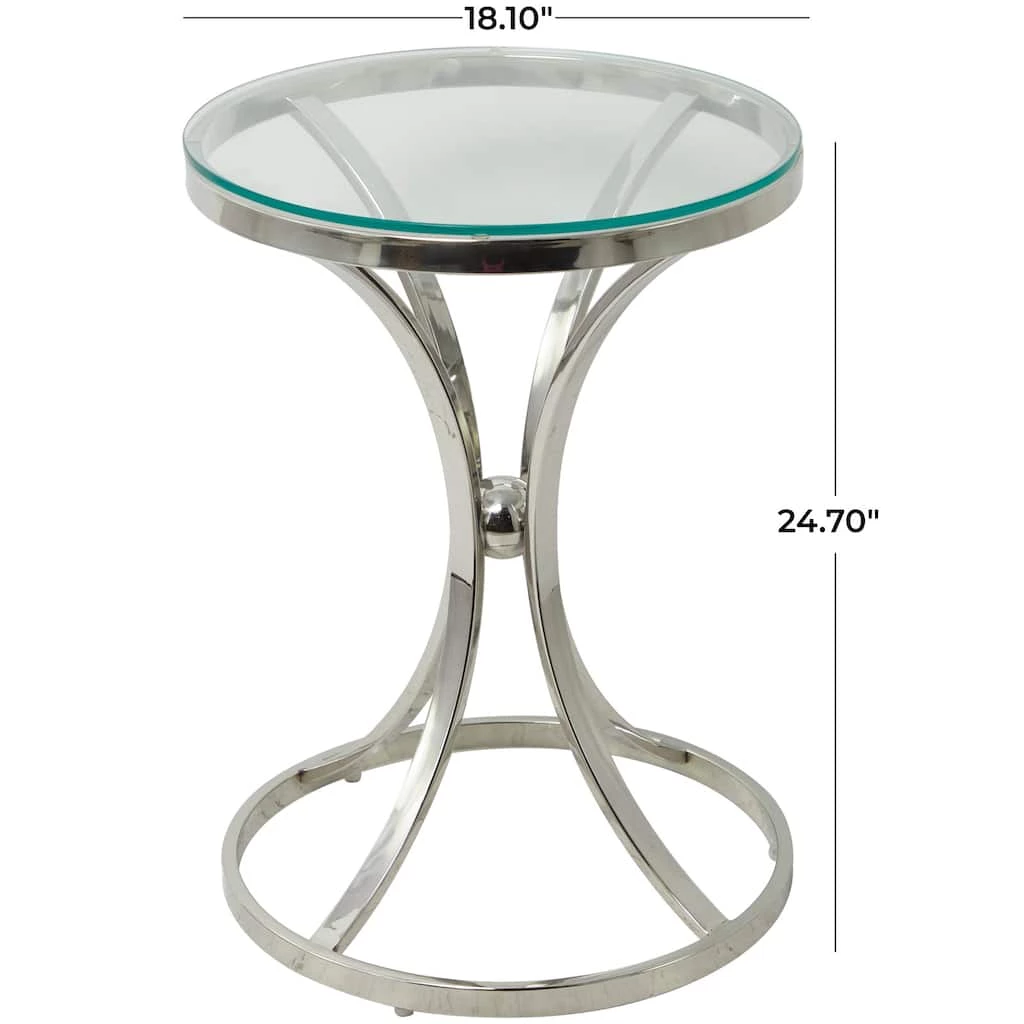 Best Sale β¨ Silver Stainless Steel Contemporary Accent Table, 18" x 18" x 25" by Ivory and Iris π 6 Best Sale β¨ Silver Stainless Steel Contemporary Accent Table, 18" x 18" x 25" by Ivory and Iris π - Image 6