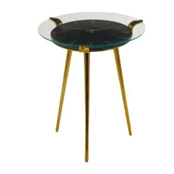 Flash Sale 🥰 Black Aluminum Glam Accent Table, 19" x 20" x 23" by Ivory and Iris ⌛