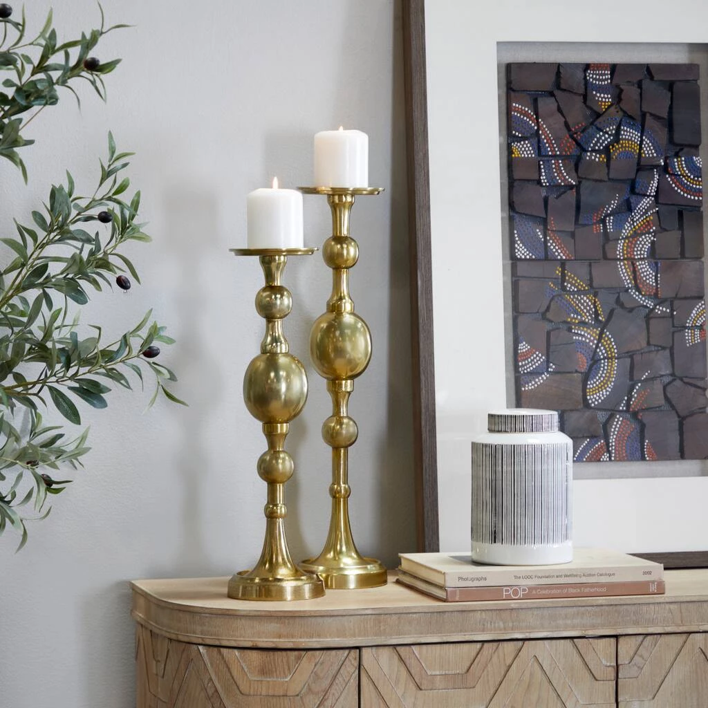 Best Sale β¨ Gold Aluminum Glam Candle Holder Set by Ivory and Iris π₯ 2 Best Sale β¨ Gold Aluminum Glam Candle Holder Set by Ivory and Iris π₯ - Image 2