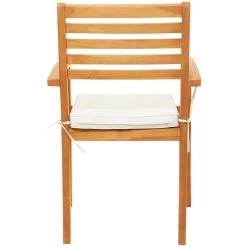 Deals 👍 Brown Teak Wood Traditional Outdoor Dining Chair, 23" x 22" x 37" by Ivory and Iris 🛒 -Cheap Ivory and Iris Store D650839S 5