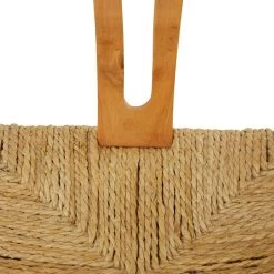 Best Sale 🔥 Brown Teak Wood Modern Accent Chair, 20" x 21" x 29" by Ivory and Iris 🔥 -Cheap Ivory and Iris Store D651098S 3