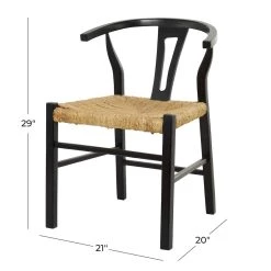 Top 10 ⌛ Black Teak Wood Modern Accent Chair, 20" x 21" x 29" by Ivory and Iris ❤️ 10 Top 10 ⌛ Black Teak Wood Modern Accent Chair, 20" x 21" x 29" by Ivory and Iris ❤️ -Cheap Ivory and Iris Store D651099S 5